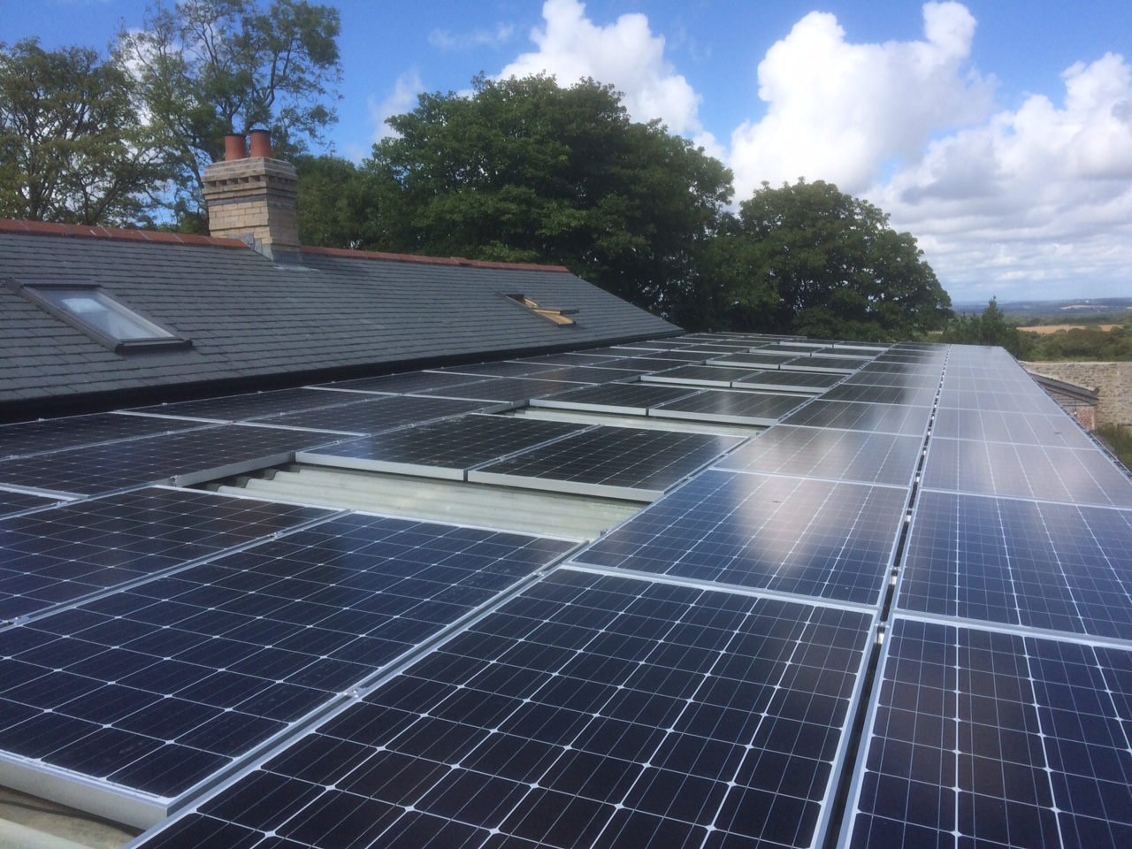 A solar PV system installed by GreenGenUK in Penryn