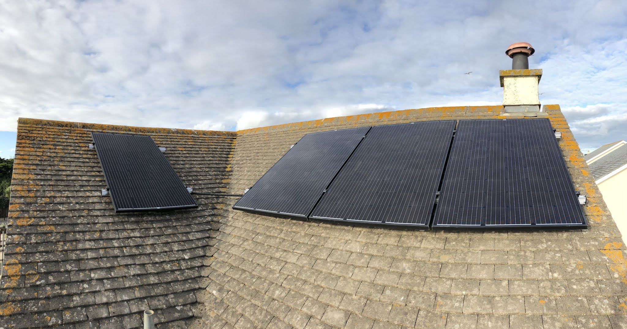 A smart solar PV installation in Mullion on a concrete tile roof,
