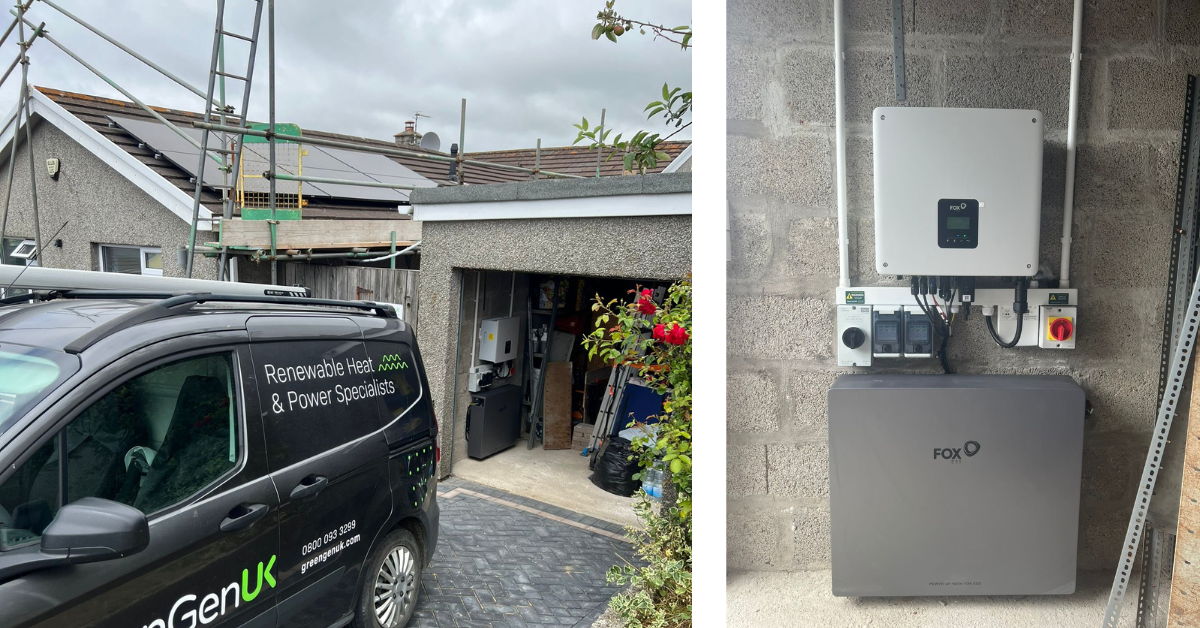 Fox ESS EP11 battery and hybrid inverter installed by GreenGenUK in Cornwall