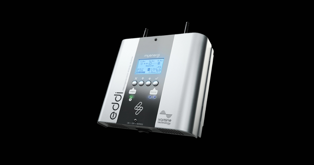 myenergi eddi solar diverter installed by GreenGenUK in Cornwall to maximise solar PV savings and reduce hot water costs