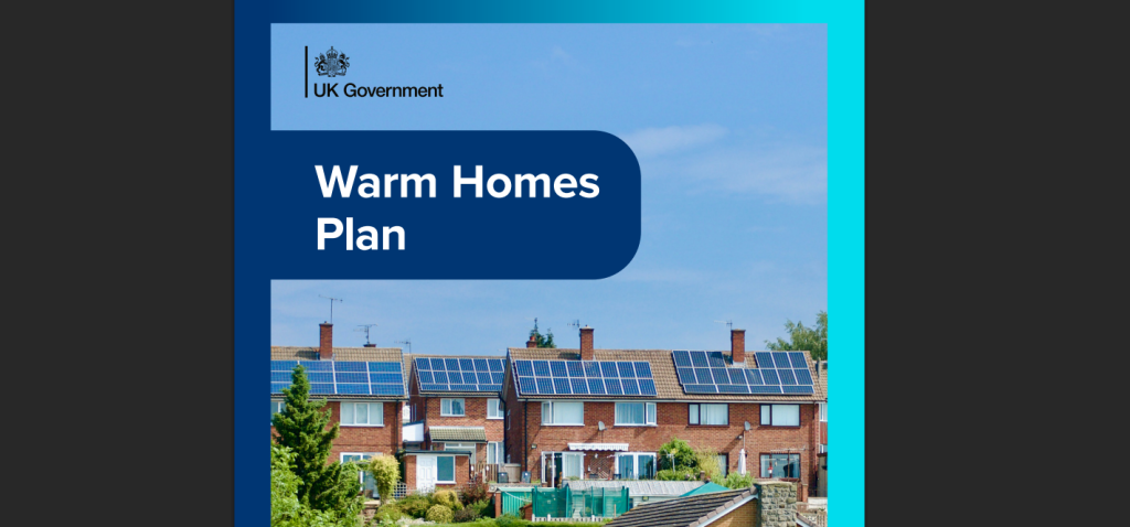 UK Government Warm Homes Plan announcement showing support for heat pumps, solar panels and home energy upgrades in Cornwall and Devon
